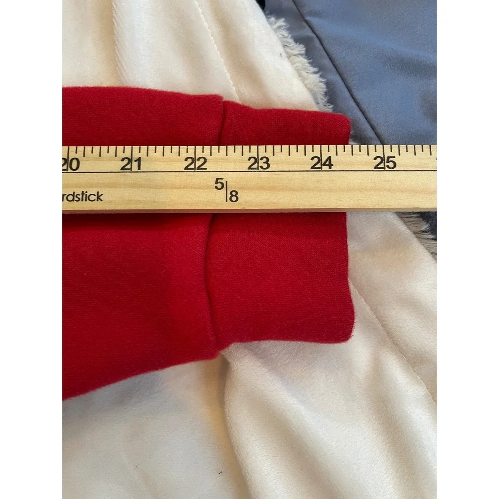 Adidas Mens XL Red Crewneck Sweatshirt Graphic Logo Pullover Fleece XL